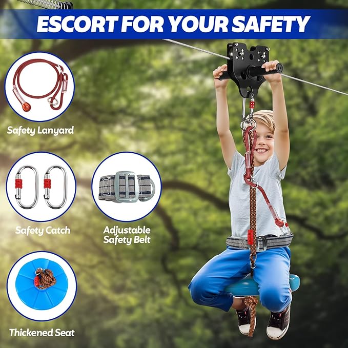 Slackers 40' Falcon Zipline Kit with Seat